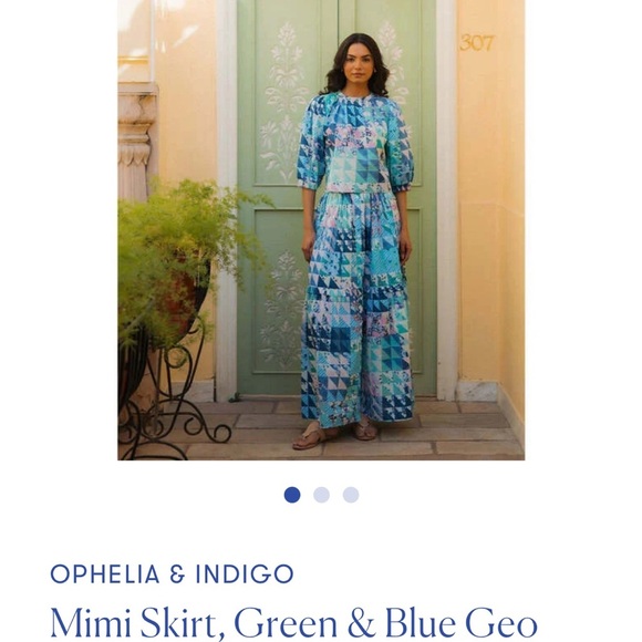 Amazing find! Brand new with tags Vibrant Patchwork Maxi Skirt in Blue - Picture 2 of 6